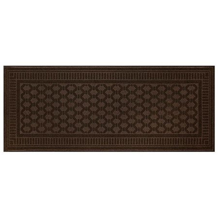 MULTY HOME Embossed Mat, 5 ft L, 2 ft W, 016 in Thick, Andor Pattern, Polyester Rug, Black 1005046